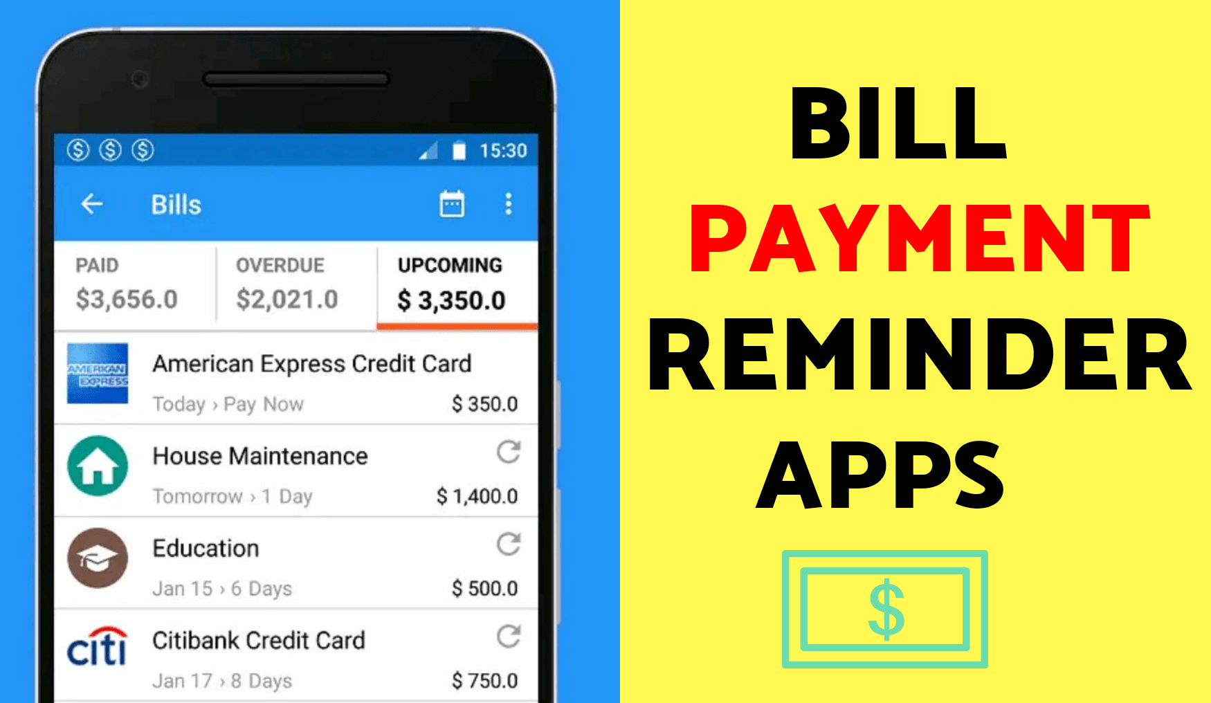 bill payment reminder app