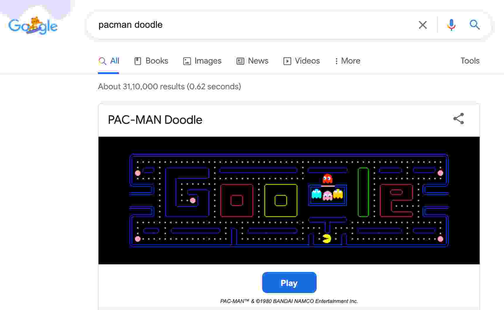 pacman doodle